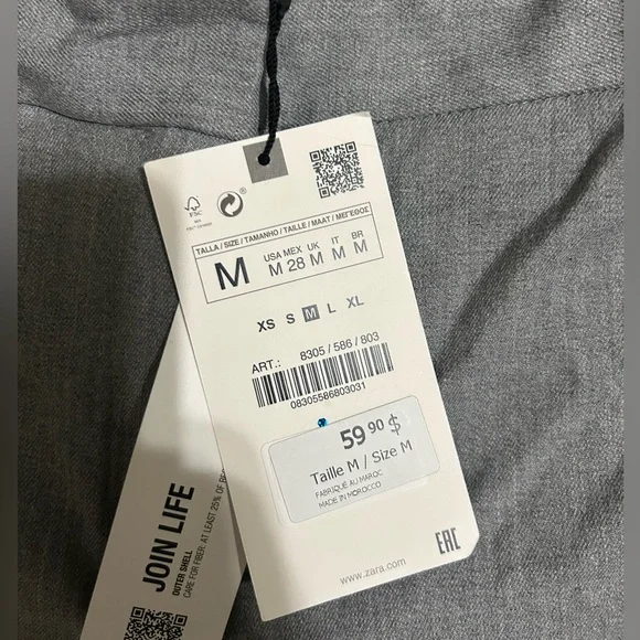 Zara Classic Gray Trousers - Picture 4 of 4